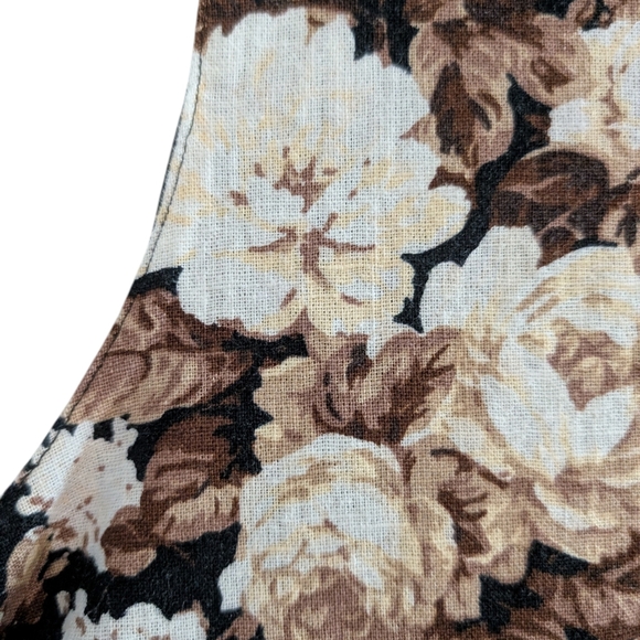 Abercrombie Linen Blend Floral Print Mini Shift Dress Medium TALL - Picture 5 of 13